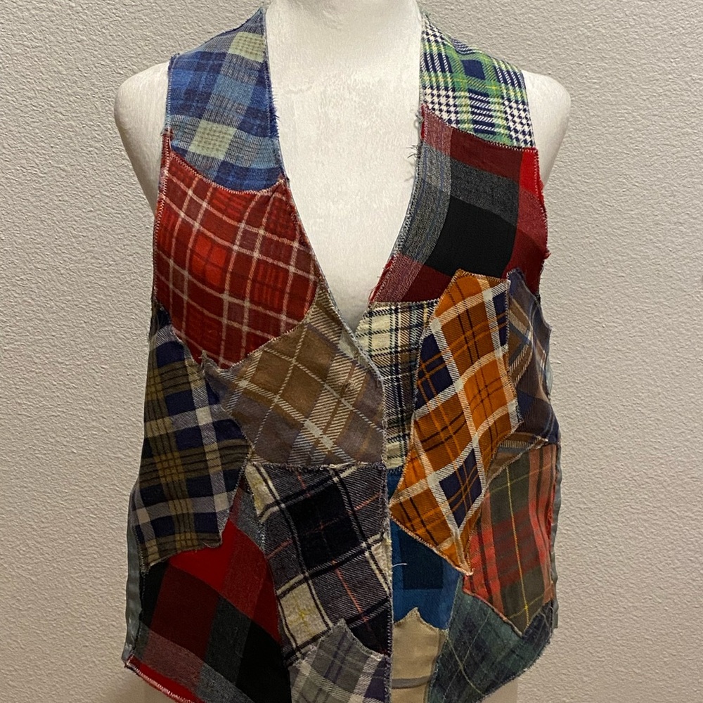 Plaid Flannel Vest